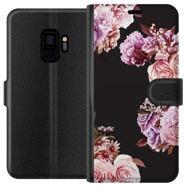 Samsung Galaxy S9 Lommeboketui Blomster