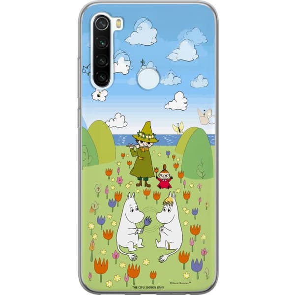 Kompatibelt Mobildeksel til Xiaomi Redmi Note 8 Mumin i blomsteräng grønn