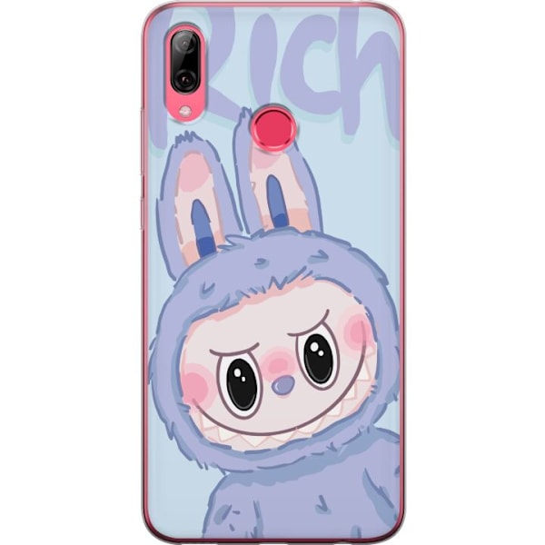Huawei Y7 (2019) Genomskinligt Skal Blue Bunny Labubu