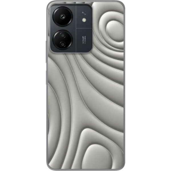 Xiaomi Redmi 13C Gennemsigtig cover Sølvbølger