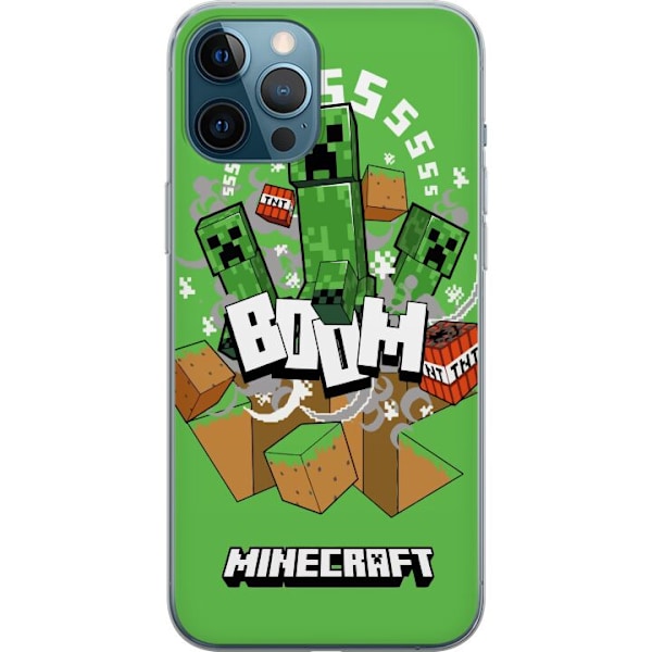 Apple iPhone 12 Pro Max Läpinäkyvä kuori Minecraft Boom
