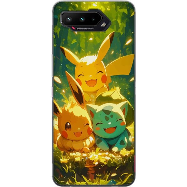 Asus ROG Phone 5 Genomskinligt Skal Pixelmonster spelstil –