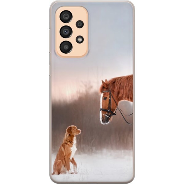 Samsung Galaxy A33 5G Gjennomsiktig deksel Hest & Hund