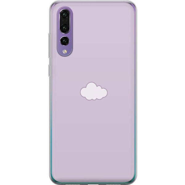 Huawei P20 Pro Genomskinligt Skal Lila Moln – minimalistiskt moln på lila bakgrund