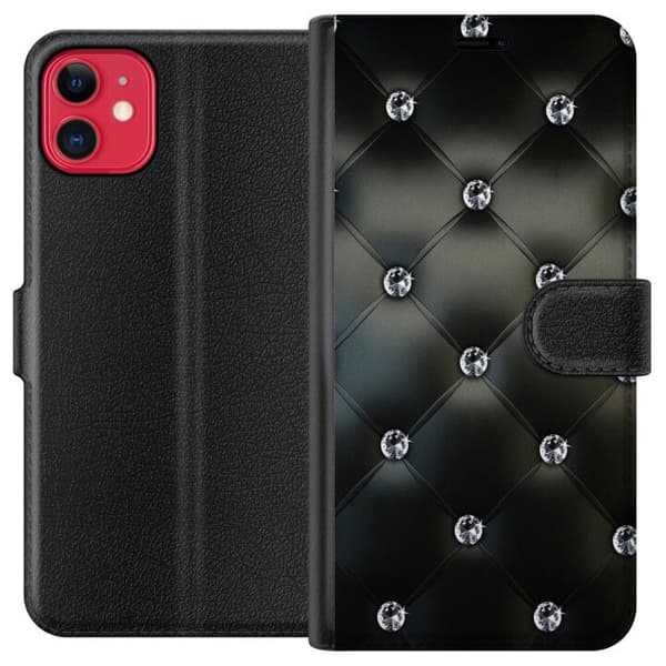 Kompatibel Tegnebogsetui til Apple iPhone 11 Stor som diamant
