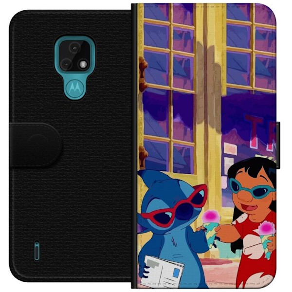 Motorola Moto E7 Lommeboketui lilo og stitch 2025