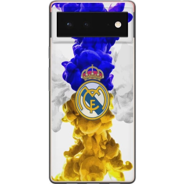 Google Pixel 6 Genomskinligt Skal Real Madrid Färger