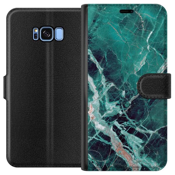 Kompatibelt Plånboksfodral till Samsung Galaxy S8 Marmor