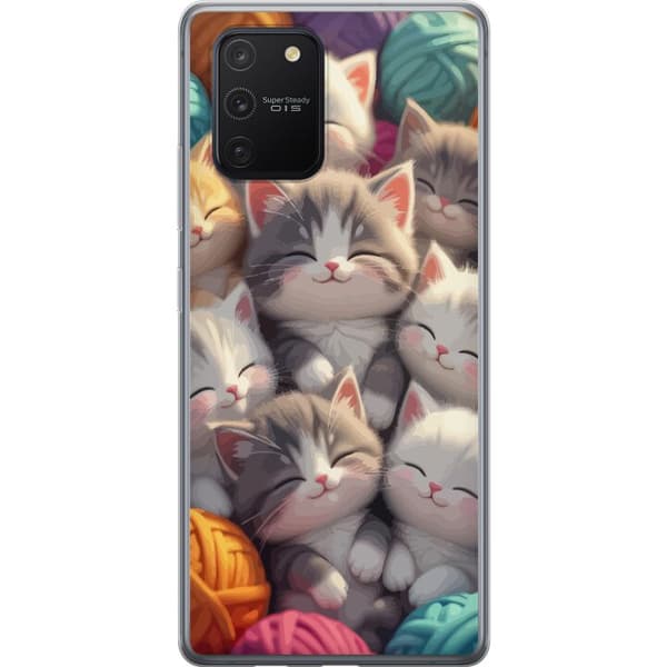Kompatibelt Mobildeksel til Samsung Galaxy S10 Lite Sovande kattungar beige