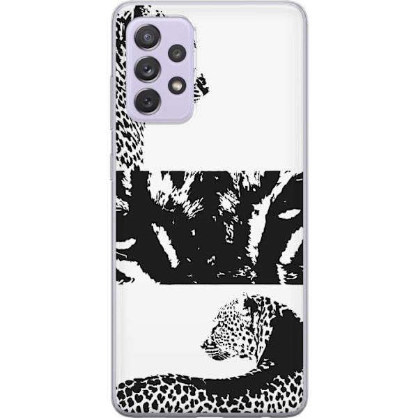 Samsung Galaxy A52s 5G Läpinäkyvä kuori Leopard Faces