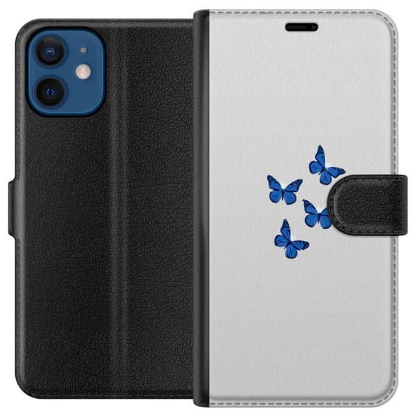 Kompatibelt Plånboksfodral till Apple iPhone 12 Fjärilar