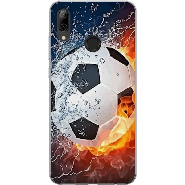 Huawei P smart 2019 Gennemsigtig cover Fodbold Ild