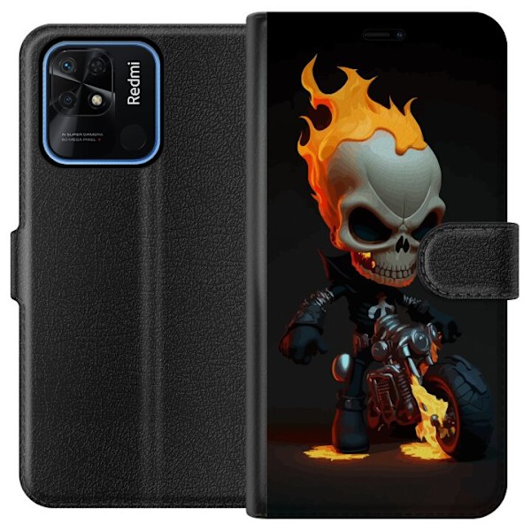 Xiaomi Redmi 10C Lompakkokotelo Luuranko Moottori