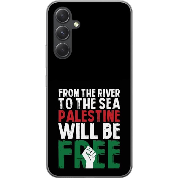 Samsung Galaxy S24+ Genomskinligt Skal Free Palestine – politiskt statement med kraftfullt grafiskt uttryck