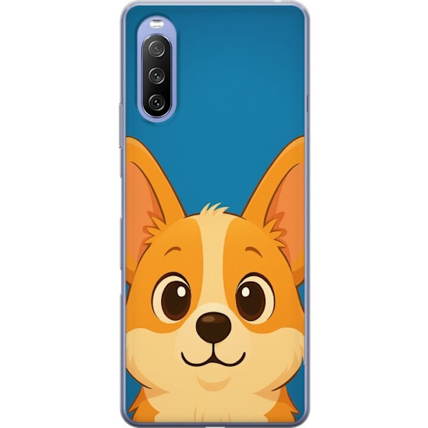 Sony Xperia 10 III Läpinäkyvä kuori Hello Corgi