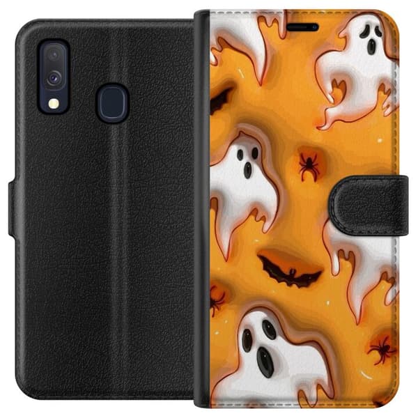 Kompatibelt Plånboksfodral till Samsung Galaxy A40 Halloween 3D 2024