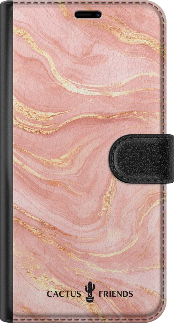 Kompatibelt Lommeboketui til Apple iPhone 12 mini Kaktus og venner – RoseGoldFlow