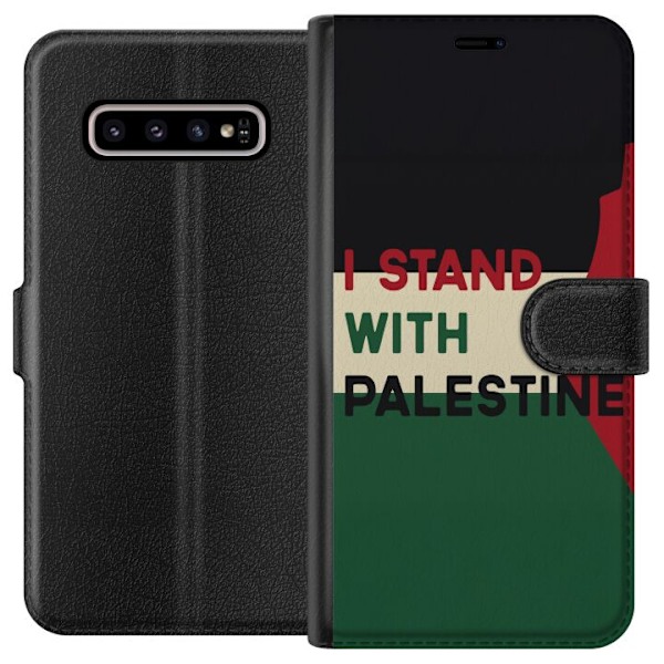 Samsung Galaxy S10+ Lompakkokotelo Pysähdy Palestiinan puoles