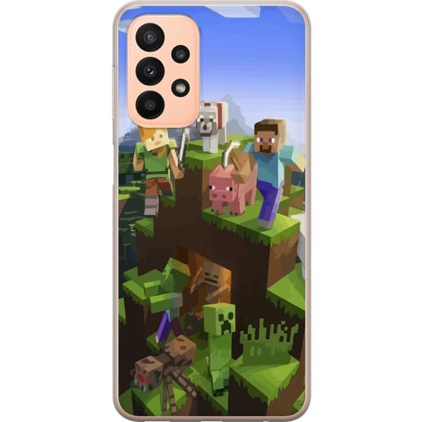 Kompatibelt Mobildeksel til Samsung Galaxy A23 MineCraft
