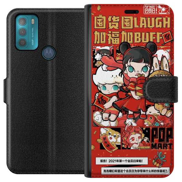 Motorola Moto G50 Tegnebogsetui Pop Mart buff