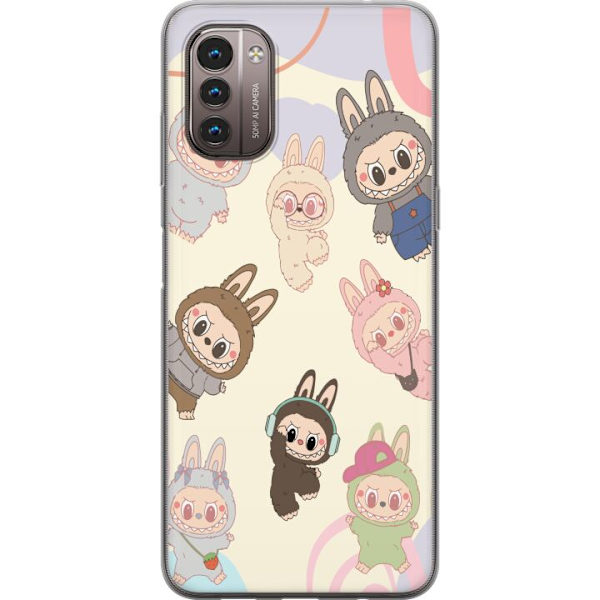 Nokia G21 Läpinäkyvä kuori Labubu Pop Mart Kokoelma Motiivi Figuuri Kokoelma Suunnittelu Suosittu Taidelelu Pop Mart Luova Graafinen