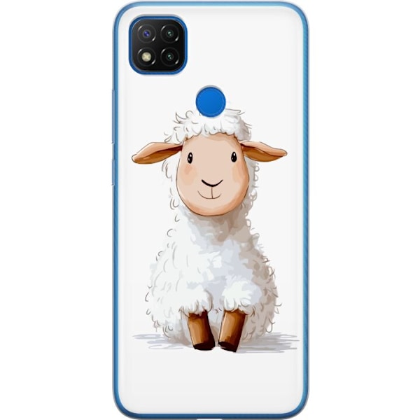 Xiaomi Redmi 9C Läpinäkyvä kuori Suloinen Lammas - lasten ja vauvan tuotteita sarjakuvatyyliin