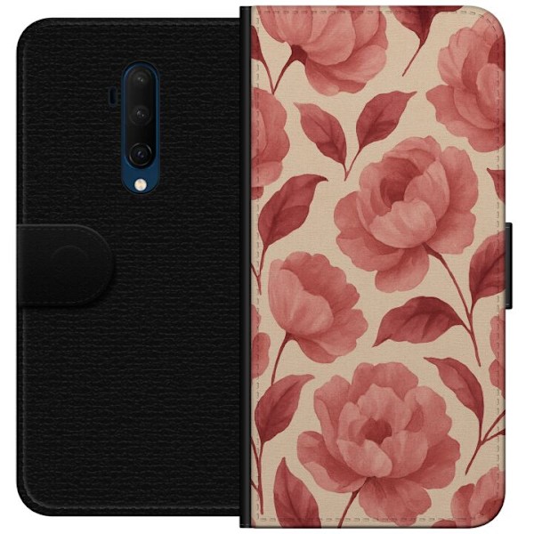 OnePlus 7T Pro Lommeboketui Rose Blomst