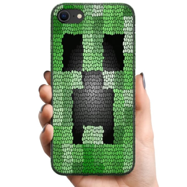 Apple iPhone 7 TPU Mobilskal Creeper / Minecraft