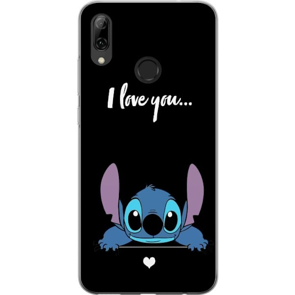 Huawei P smart 2019 Genomskinligt Skal Stitch I Love You