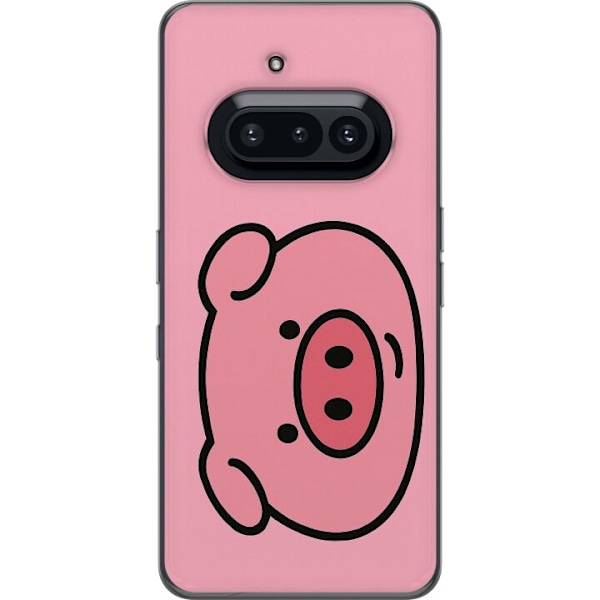 Nothing Phone (3a) Läpinäkyvä kuori Kawaii Piggy