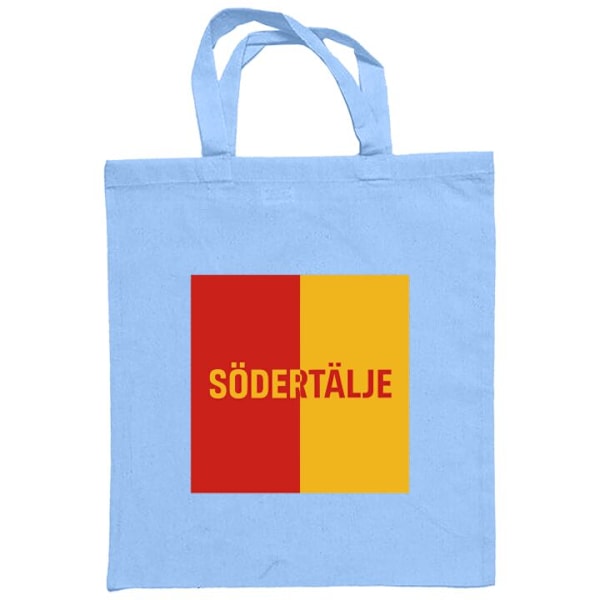 Mulepose | Holdbar Indkøbstaske i Stof Södertälje – fodbold Lyseblå one size