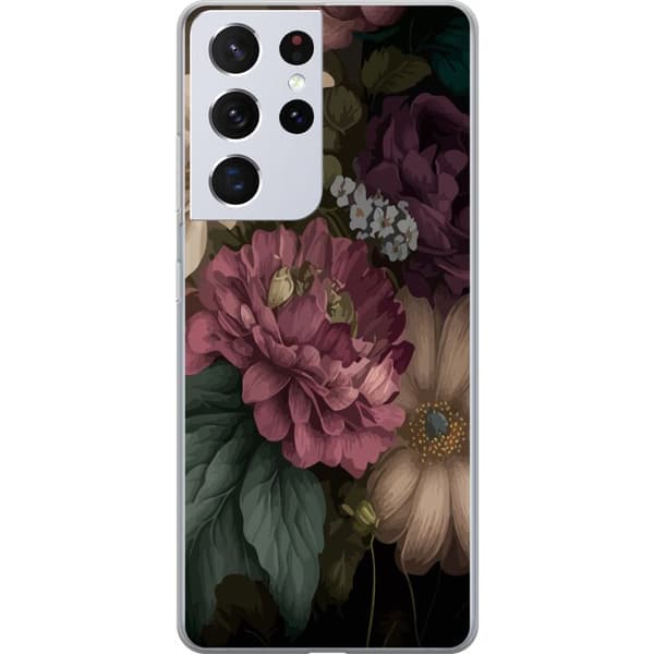 Kompatibelt Mobildeksel til Samsung Galaxy S21 Ultra 5G Blomster