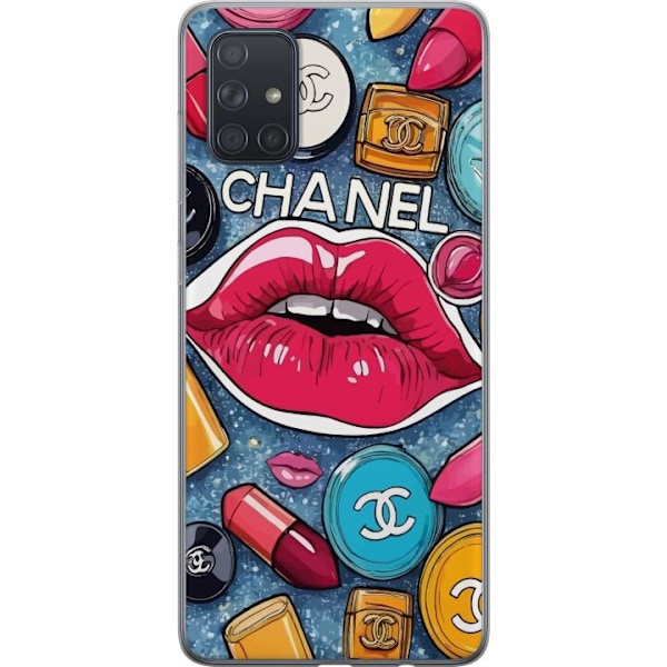 Samsung Galaxy A71 Läpinäkyvä kuori Chanel Lips