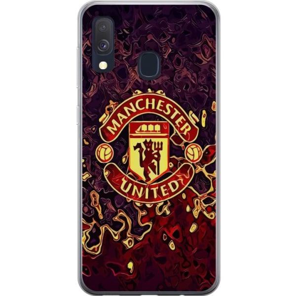 Samsung Galaxy A40 Gennemsigtig cover Manchester United
