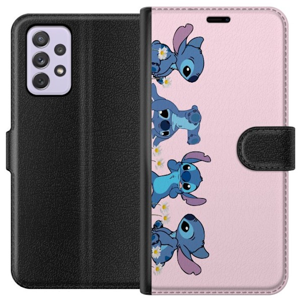 Samsung Galaxy A52s 5G Plånboksfodral Stitch Skratt & Bus – Perfekt för Mobilskal eller Poster