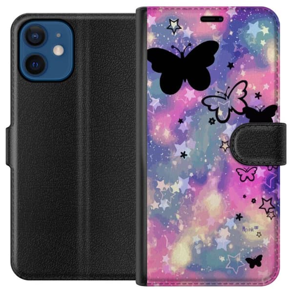 Kompatibelt Plånboksfodral till Apple iPhone 12 mini Fjärillar