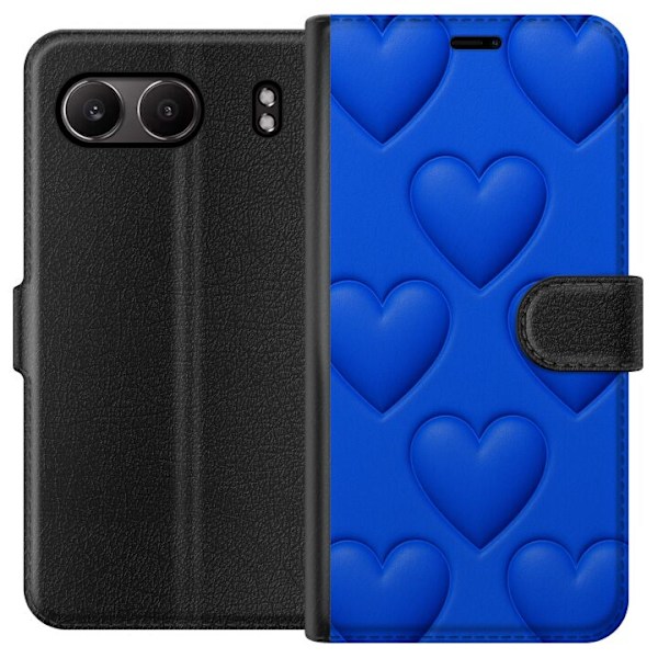 OnePlus Nord 4 Lommeboketui Blå Hjerter