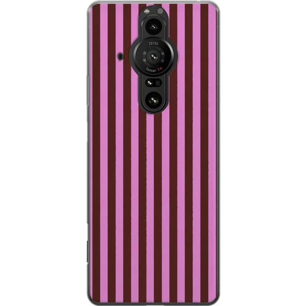 Kompatibelt Mobildeksel til Sony Xperia Pro-I Rosabrune striper rosa
