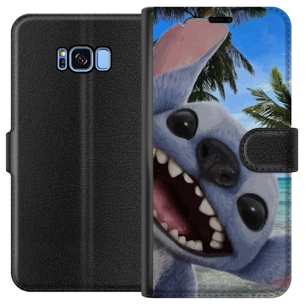Samsung Galaxy S8 Plånboksfodral Stitch mobilskal med Palmer i söt vänskapsdesign