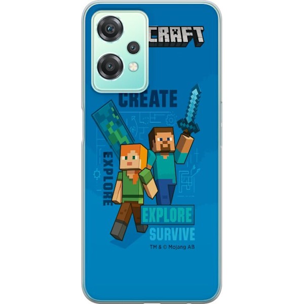 OnePlus Nord CE 2 Lite 5G Läpinäkyvä kuori Minecraft Luolastot