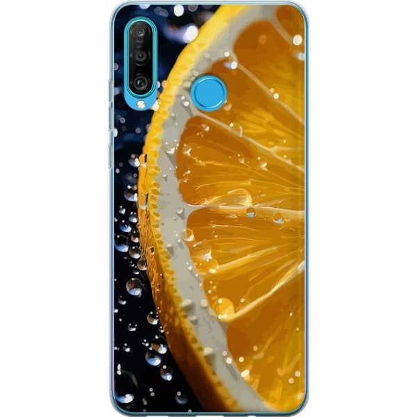 Huawei P30 lite Gennemsigtig cover Appelsin