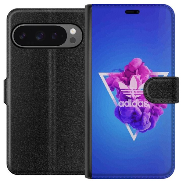 Google Pixel 9 Pro XL Lompakkokotelo Adidas-inspiroitunut sini