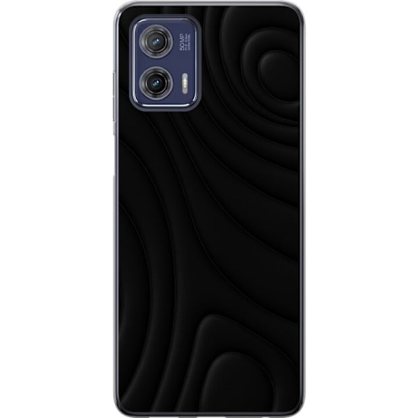 Motorola Moto G73 Gjennomsiktig deksel Svarte Bølger