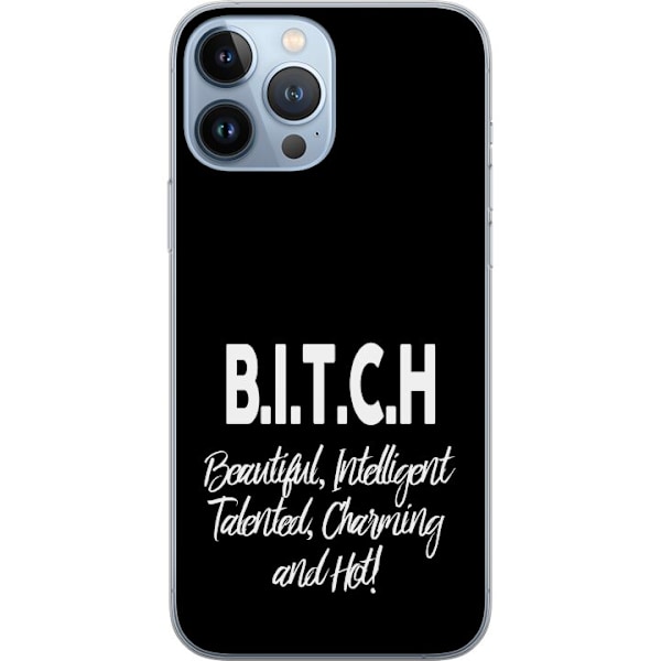 Apple iPhone 13 Pro Max Genomskinligt Skal Text