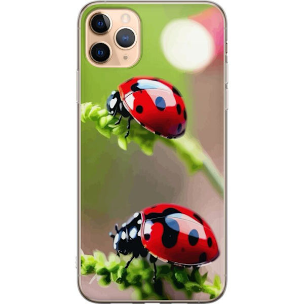 Apple iPhone 11 Pro Max Läpinäkyvä kuori Leppäkerttu Hyönteinen Onni Symboli Luontoaihe Suosittu Graafinen Motiivi Koristelu Kesäkiertue