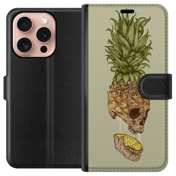 Apple iPhone 16 Pro Lommeboketui Ananas skalle