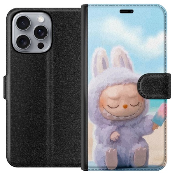 Apple iPhone 16 Pro Max Tegnebogsetui Labubu Lyserød Stemning