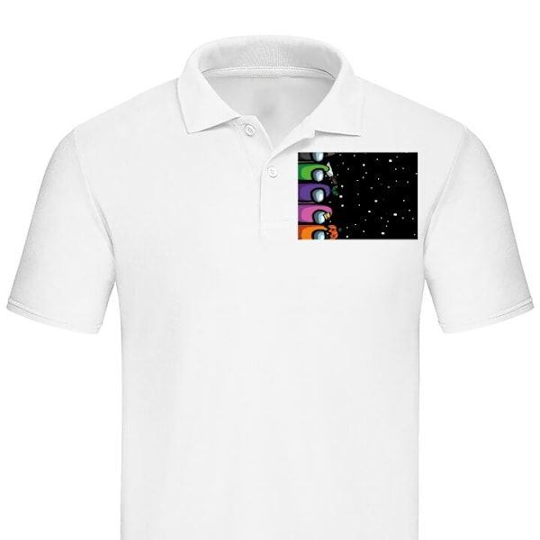 Poloshirt til Voksen | Elegant Poloshirt Blandt Os Hvid Stor