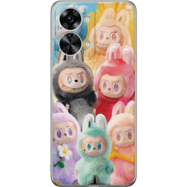 OnePlus Nord 2T Genomskinligt Skal Labubu Sketch Style – Handritat monster i tusch