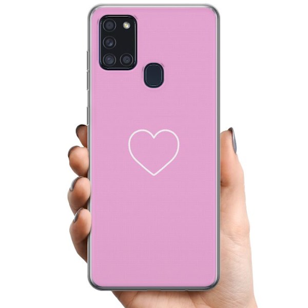 Samsung Galaxy A21s TPU Mobildeksel Hjerte
